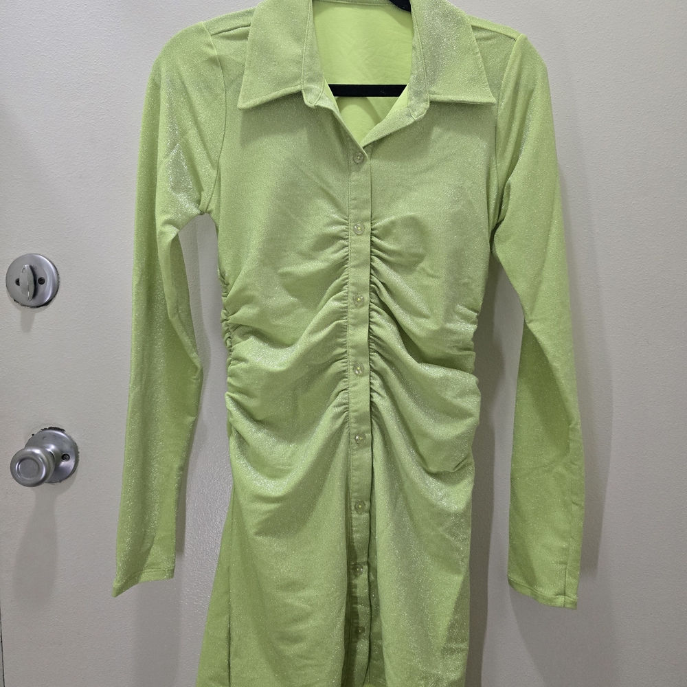 Good American Light Green Long Sleeve Dress - Picture 7 of 9